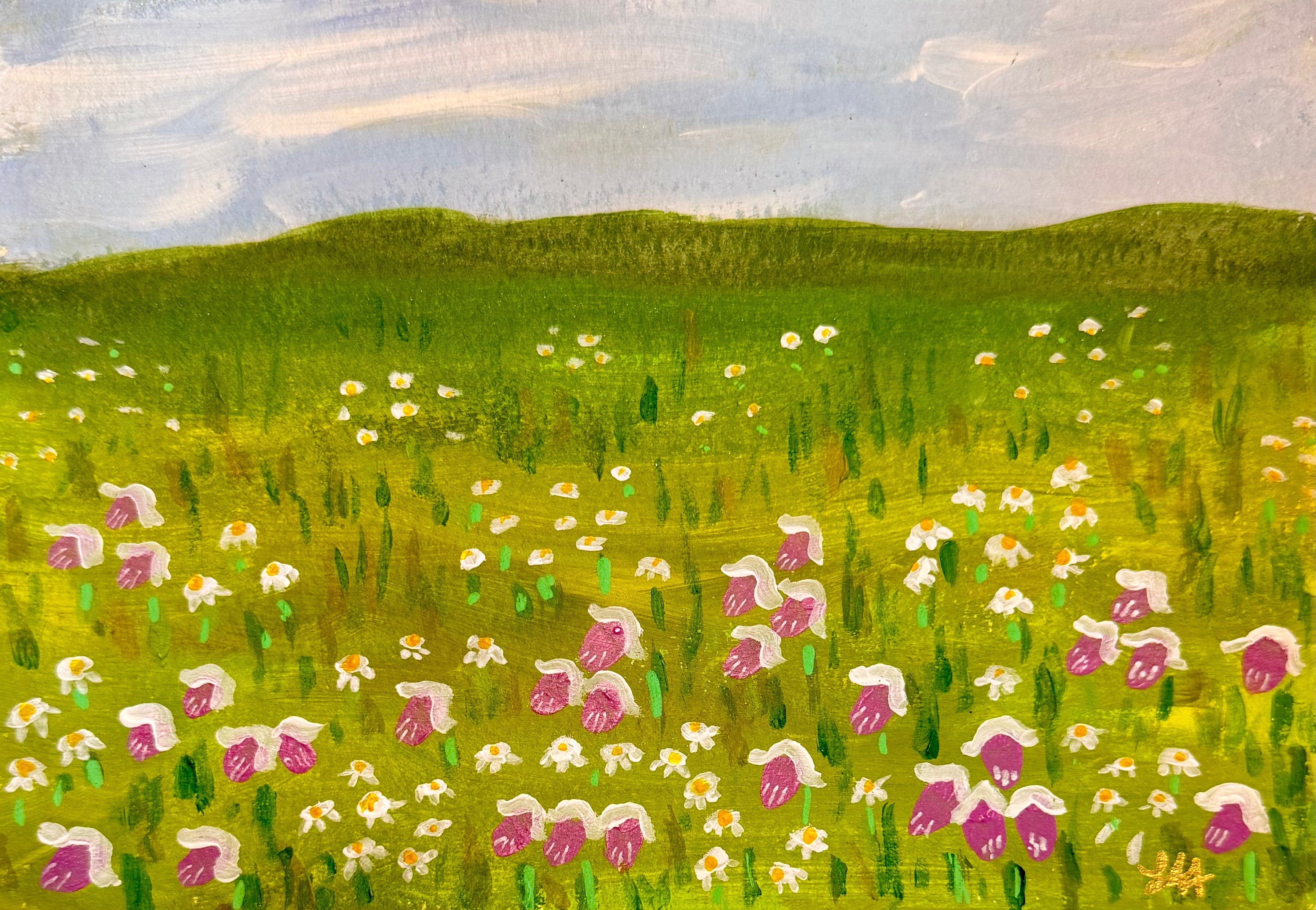 Meadow in Bloom — Original Acrylic Painting